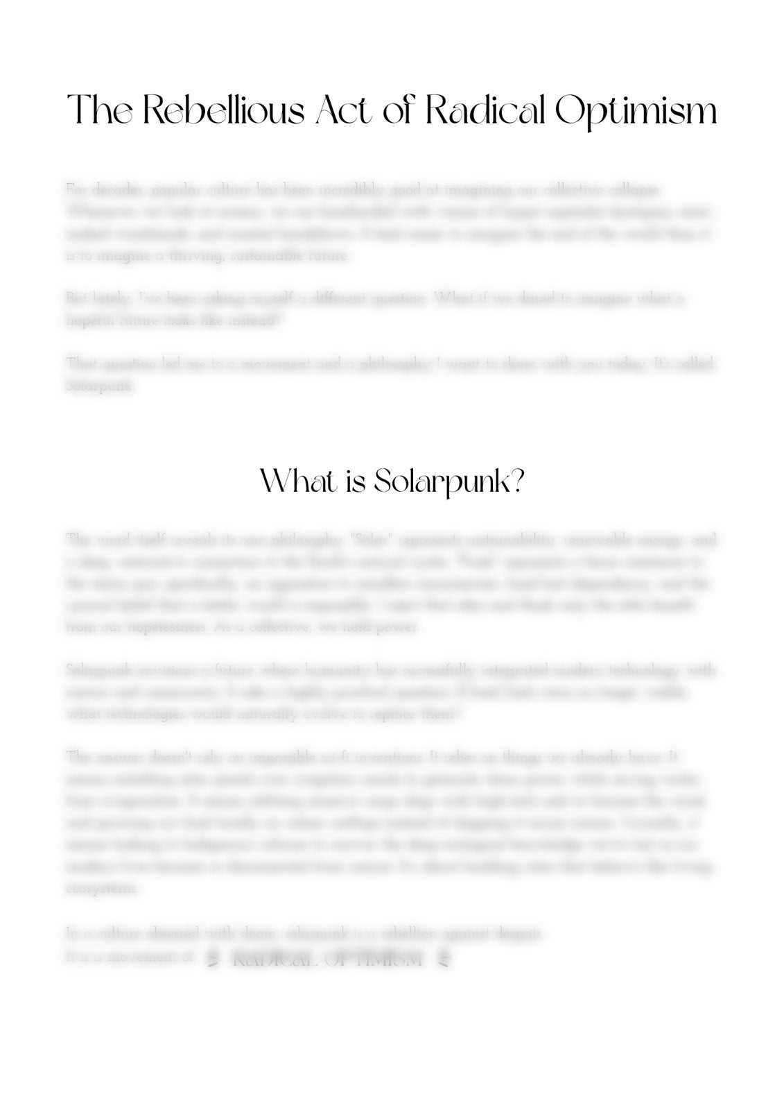 The October letter